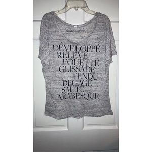 New York City Ballet Gray Heathered Top Large